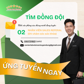 Center Lab Việt Nam tuyển dụng Nhân viên Sales Referral Dịch vụ Chăm sóc sức khỏe